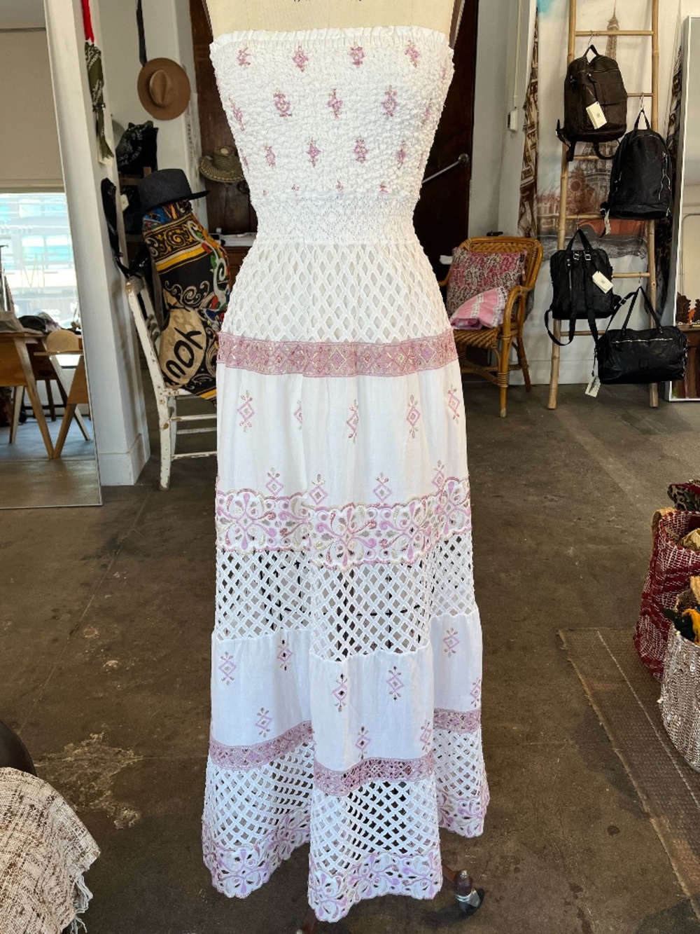 Temptation Positano Confetto Strapless Maxi Dress in Lilac